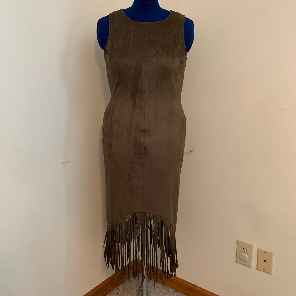 NWT Kali Western Sleeveless Fringe Dress